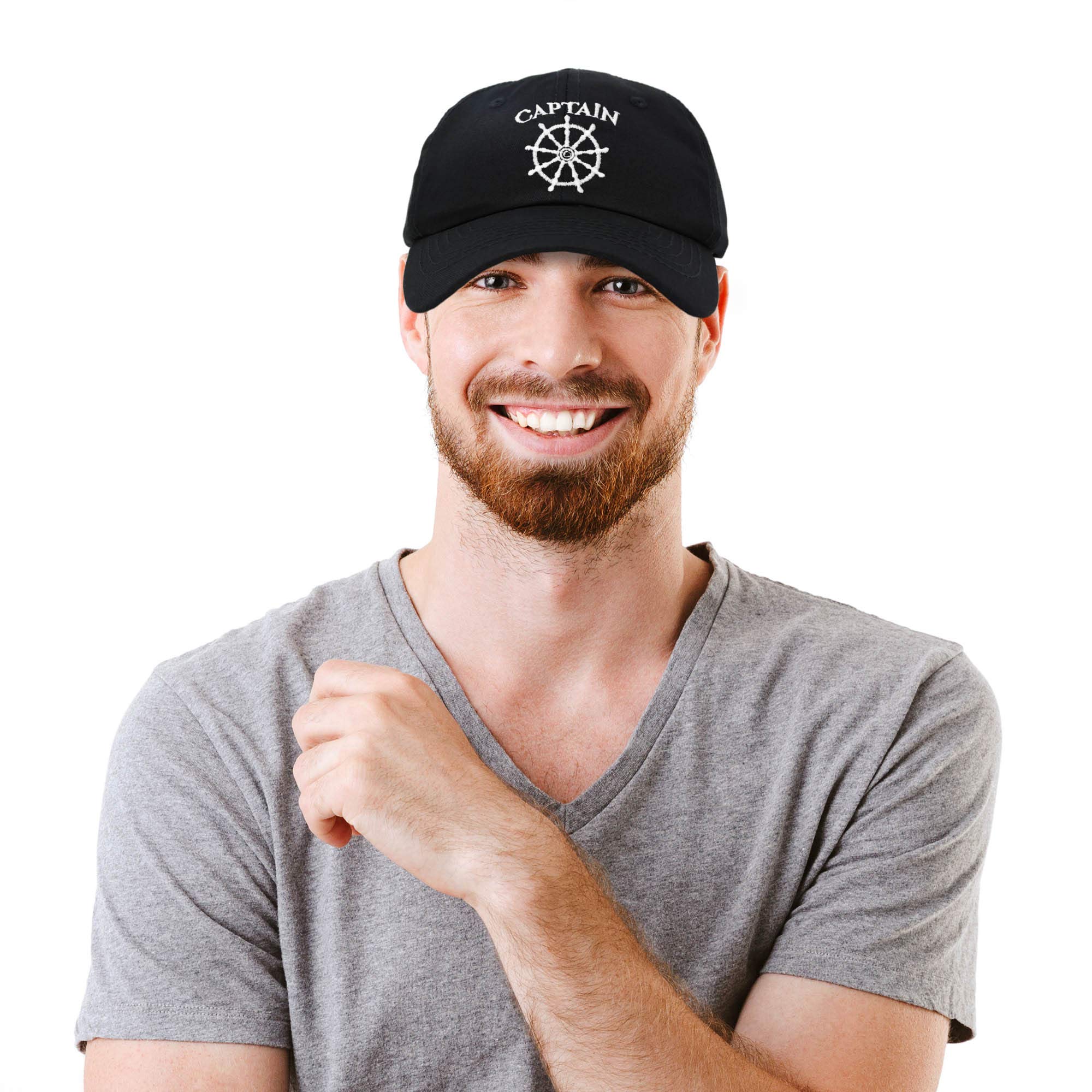 DALIX Navy Blue Captain Hat - Adjustable Sailor Baseball Cap for Men & Women - Perfect for Boating, Sailing, and Outdoor Adventures