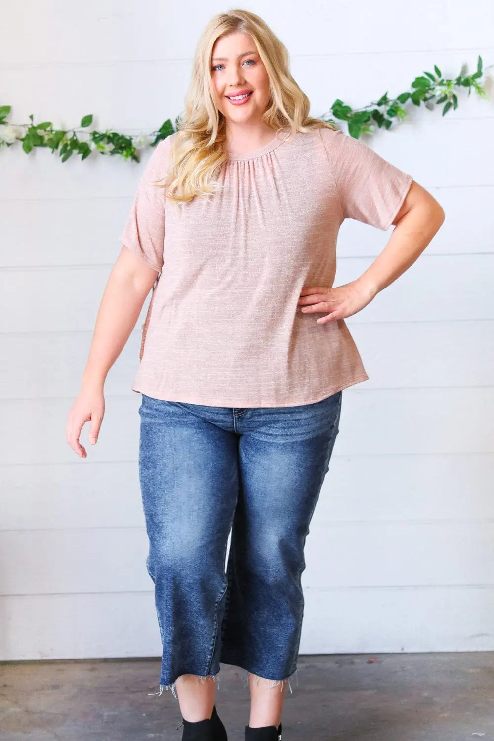 Elegant Mauve Tie Back Crinkle Floral Blouse for Women | Summer Boho Chic Tunic Top | Perfect for Beach Vacations & Date Nights