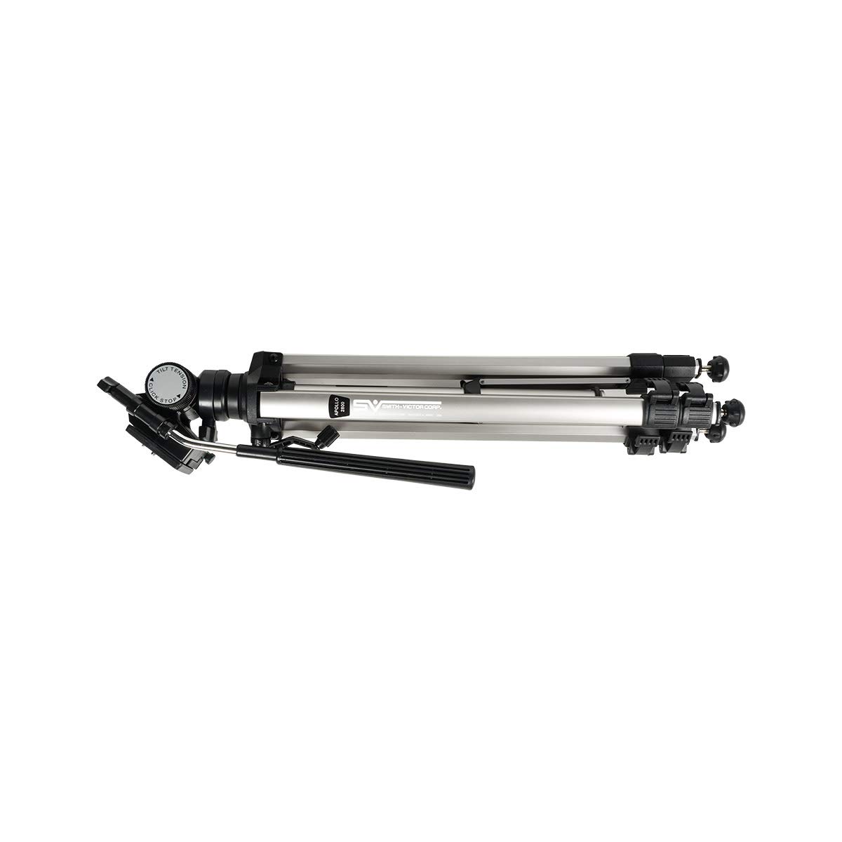 Smith-Victor 2800 3-Section Aluminum Imperial Deluxe Tripod with 2-Way Fluid Head - Professional Camera Tripod for Photography & Videography - Perfect for DSLR Cameras, Video Shooting, Live Streaming & Outdoor Adventures