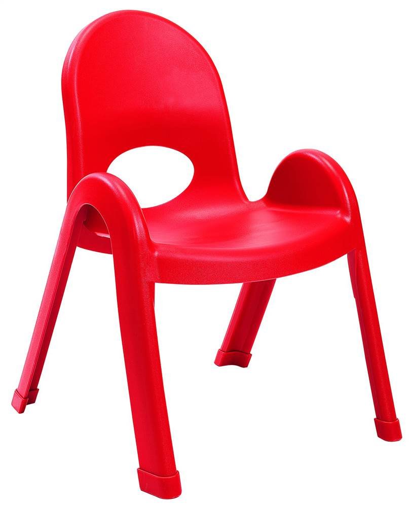 Angeles 11-Inch Stackable Chairs Set of 4 - Candy Apple Red (AB7711PR4) | Durable Plastic Stacking Chairs for Classroom, Party, Outdoor & Indoor Use