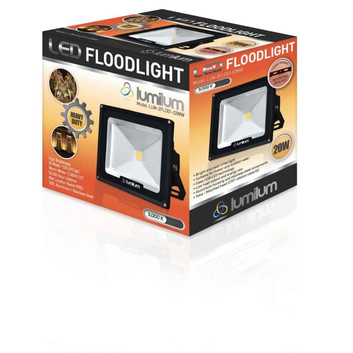 10W-50W Small LED Flood Lights, Bright White Outdoor Lighting for Garden, Yard, Pathway, and Security Use
