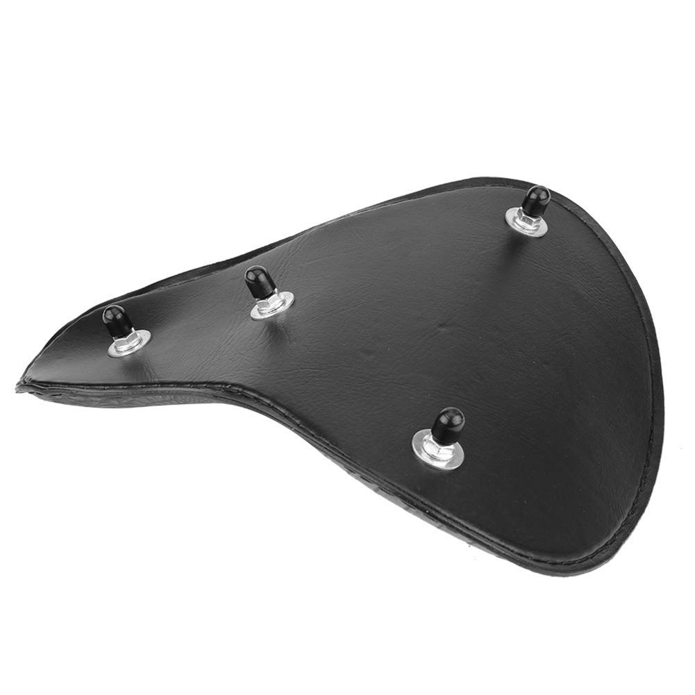 Premium Brown Soft PU Leather Motorcycle Solo Seat with Bracket & Spring Base Mount Kit - Compatible with Harley, Kawasaki, Suzuki, Sportster, Bobber & Chopper Bikes - Ideal for Custom Builds & Comfort Upgrades
