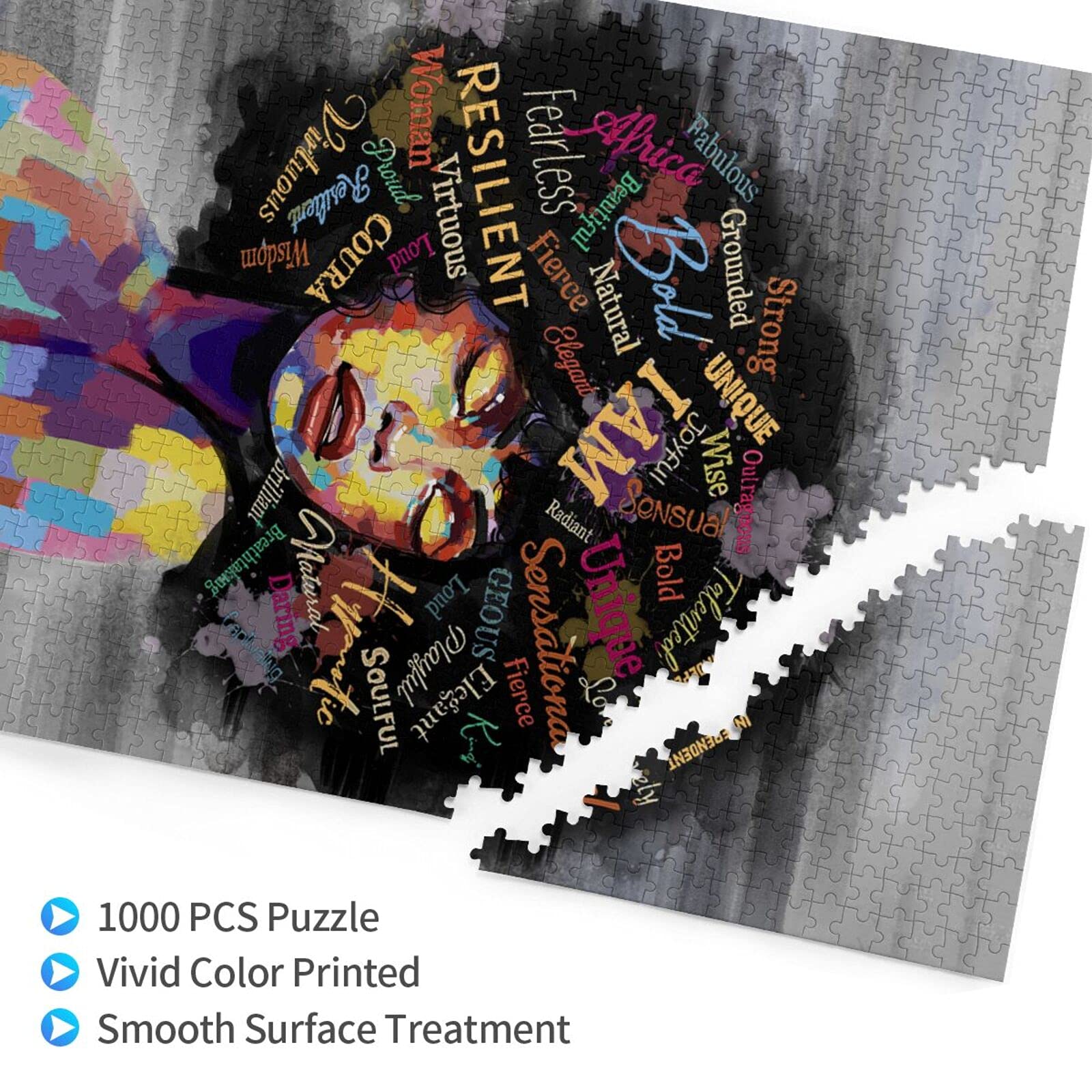 African American Woman 1000-Piece Jigsaw Puzzle for Adults - Fun Family Game, Oil Painting Art, Educational & Stress-Relief Toy for Teens | Perfect for Family Bonding, Home Decor & Relaxation