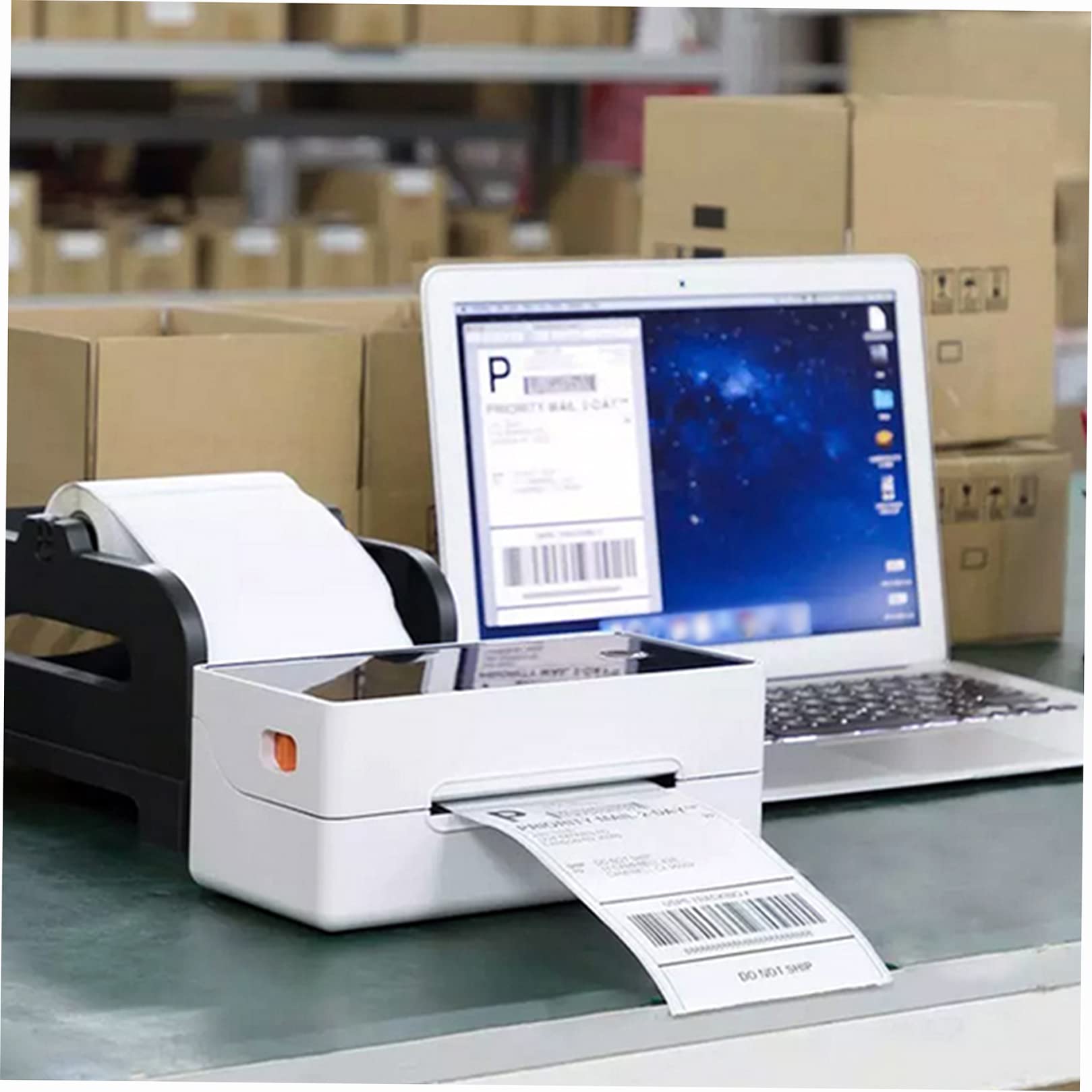 4x6 Direct Thermal Label Printer - High Speed USB Desktop Shipping Label Maker for Postage, Barcodes & Mailing (40-120mm Paper Width) | Perfect for E-commerce, Logistics & Small Business Shipping Labels