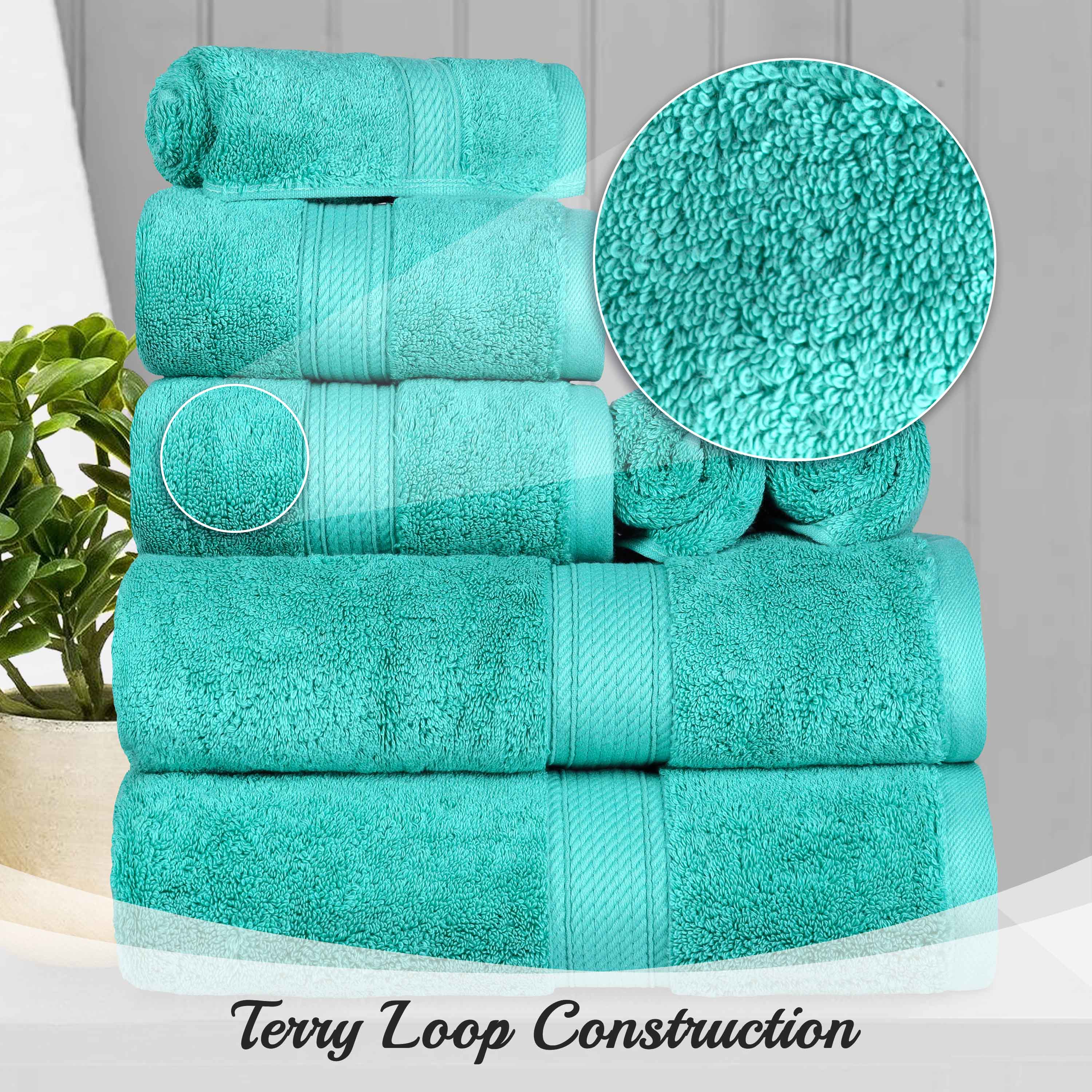 Premium 8-Piece Egyptian Cotton Towel Set - Ultra Soft, Heavyweight & Plush for Bath, Spa & Luxury Home Decor