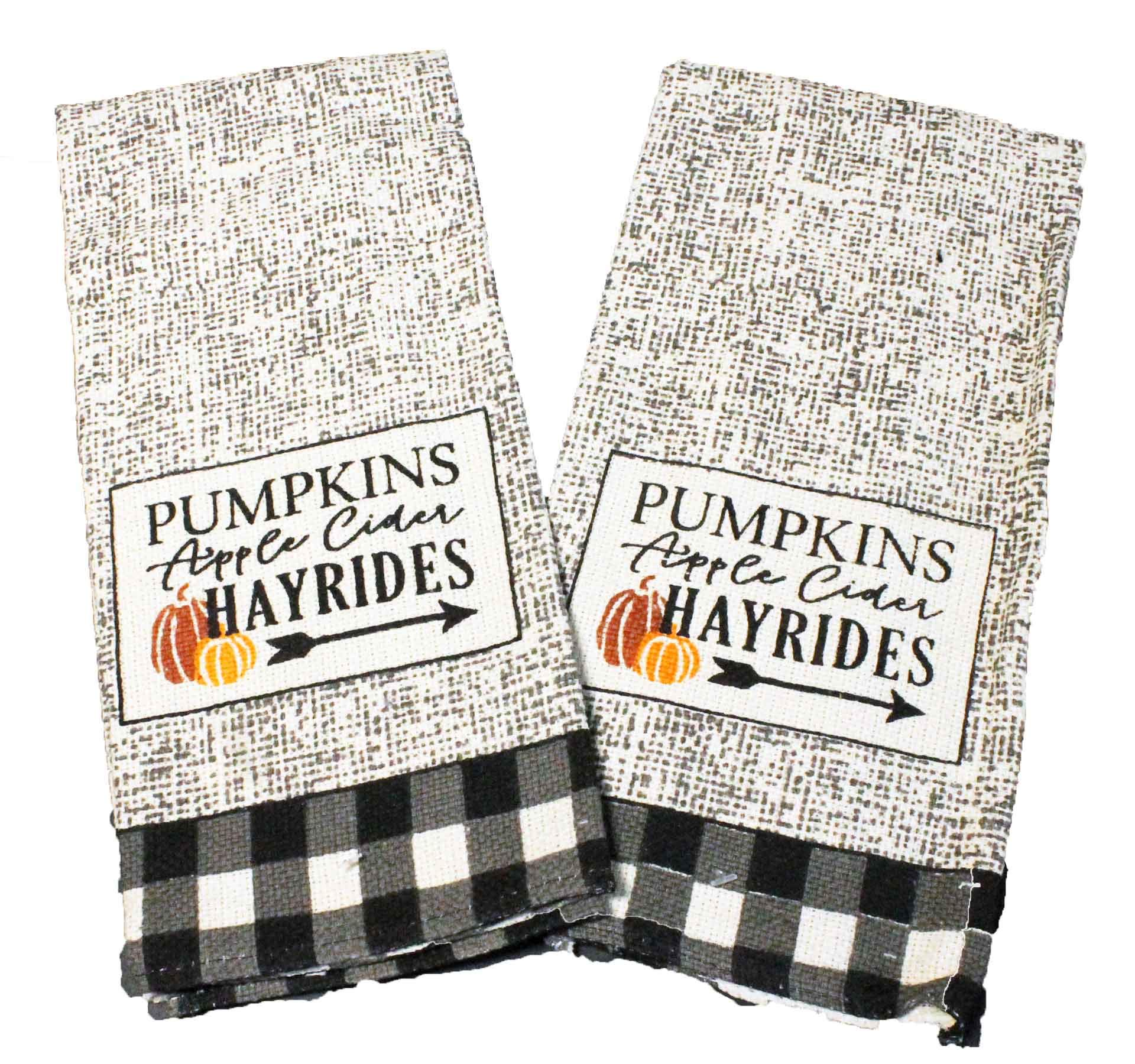 8-Piece Fall Placemats Set - Buffalo Plaid Autumn Table Mats with Apple Cider, Hayrides & Pumpkin Designs - Tapestry Style Seasonal Home Decor for Thanksgiving, Halloween & Cozy Dining Tables