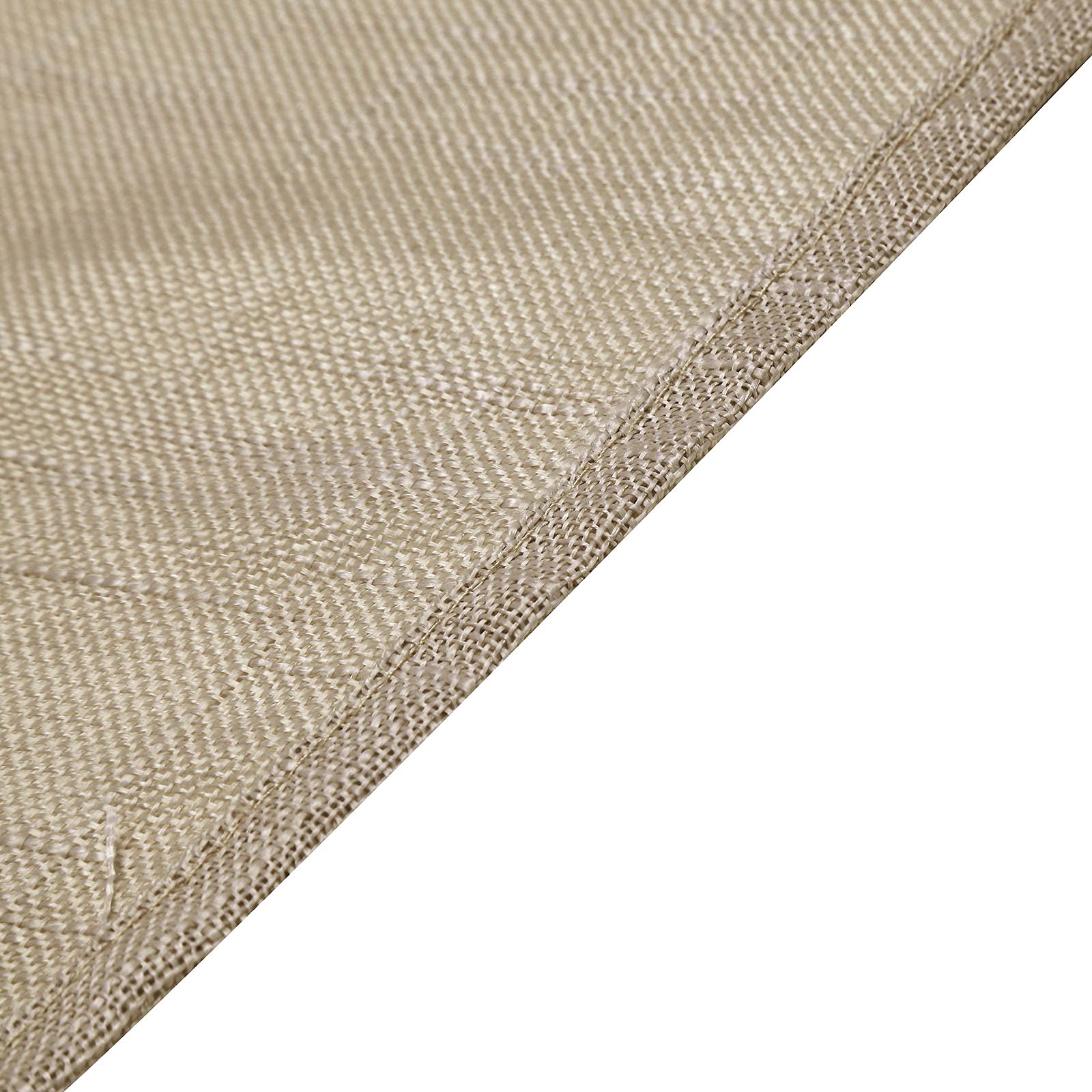 Premium Faux Linen Square Tablecloth - Wrinkle Resistant Beige Slubby Textured Weave for Kitchen, Restaurant, Indoor, Outdoor & Picnic - 72