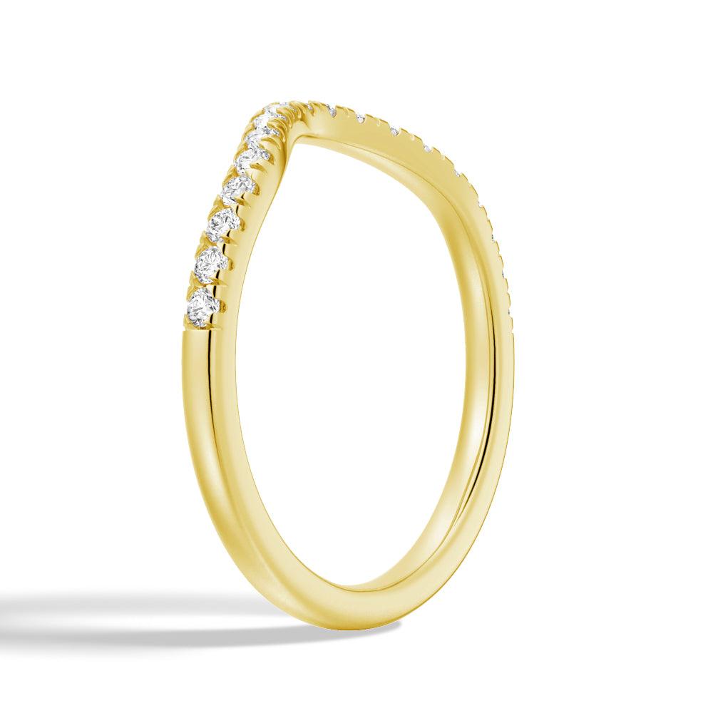French Pave Petite Moissanite Wedding Band - Dainty Stackable Ring for Women, Elegant Bridal Jewelry for Engagement, Anniversary & Everyday Wear