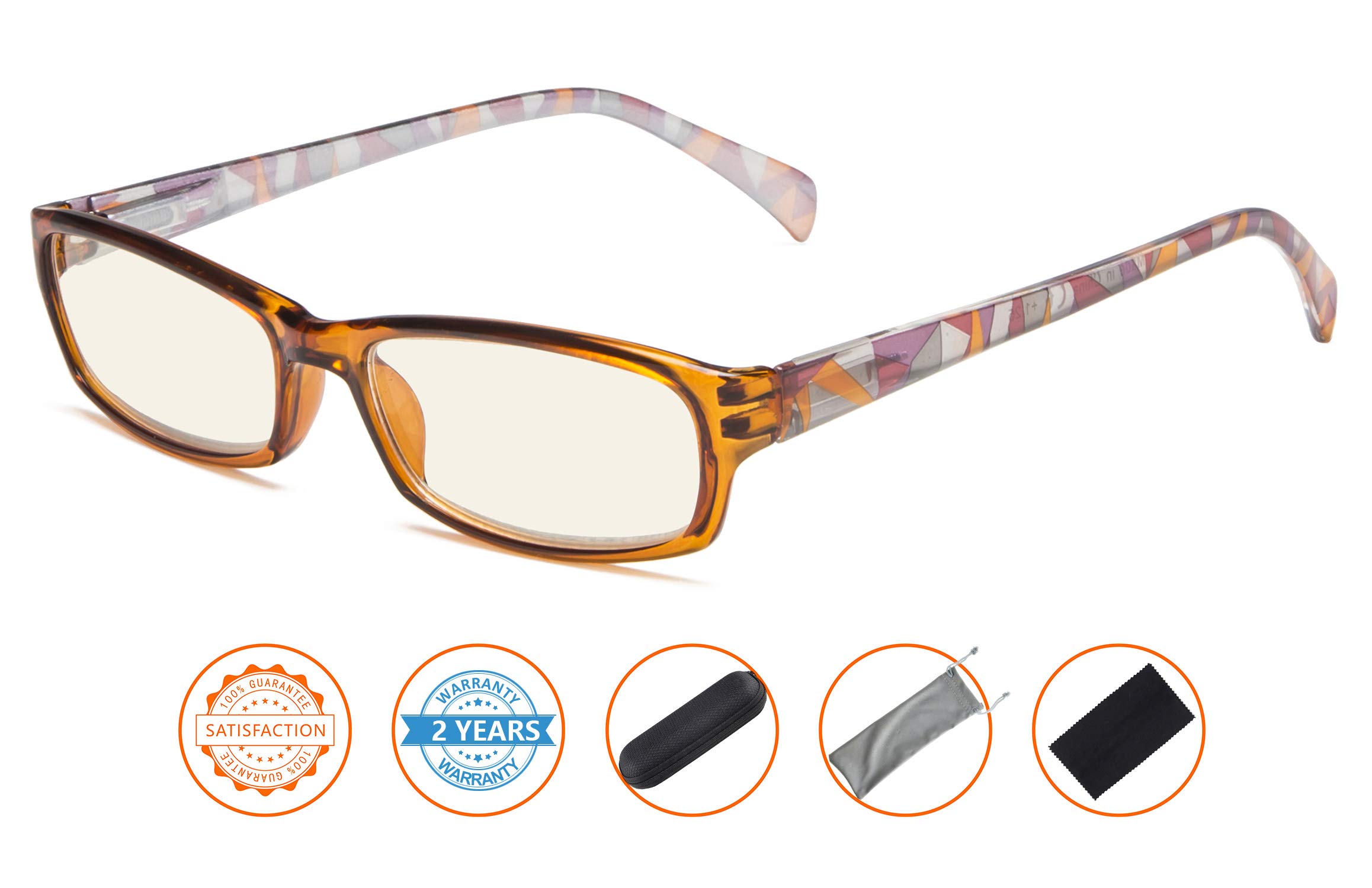 Blue Light Blocking Computer Glasses for Women - CessBlu Anti Eye Strain Reading Glasses for Screen Time, Gaming & Office Work