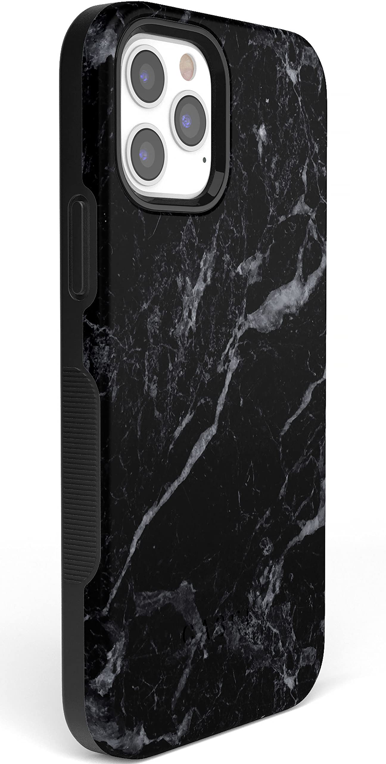Casely iPhone 12 Pro Max Case with MagSafe - Premium Black Marble Protective Cover | Slim Fit, Shockproof & Wireless Charging Compatible | Perfect for Work, Travel & Everyday Use