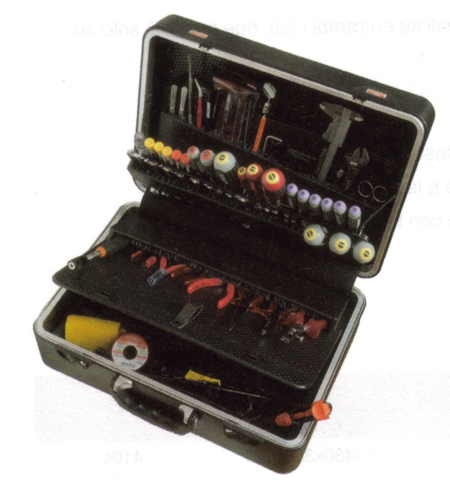 Bahco 109-Piece Electronic Service Toolbox Set - Professional Electrician Tools for Home & Auto Repairs