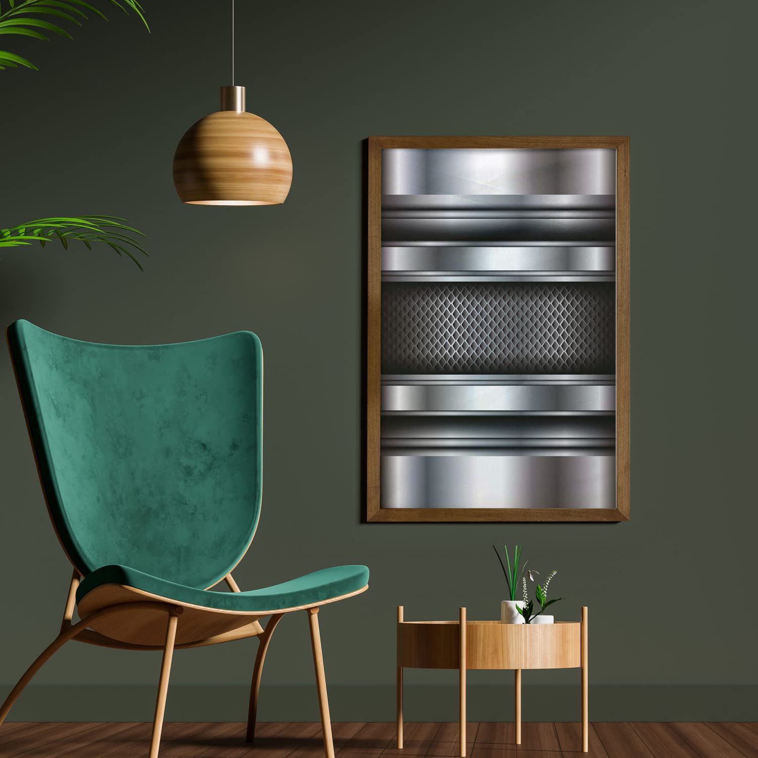 Ambesonne Industrial Steel Plates Wall Art - 23