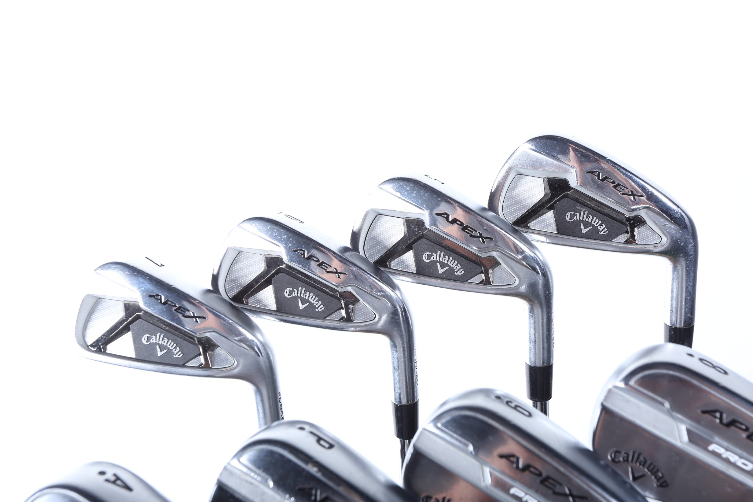 Premium Used Callaway Apex 21 & Apex Pro 21 Combo Iron Set - Right Handed 4-AW Stiff Flex Steel Shaft - Perfect for Golfers Seeking Tour-Level Performance on the Course