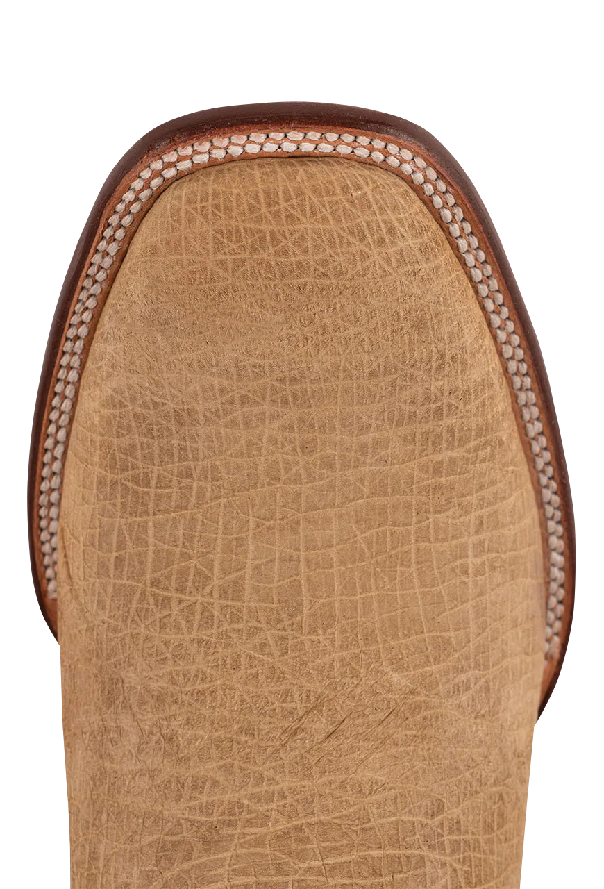 Stetson Men's Genuine Leather Hippopotamus Cowboy Boots - Tan Brown Western Riding Boots for Men | Durable & Comfortable for Ranch Work, Rodeo, and Country Fashion