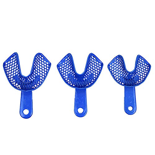 10Pcs/5Set Autoclavable Plastic-Steel Dental Impression Trays - Upper & Lower for Dentists & Orthodontists | Perfect for Dental Clinics, Prosthodontics & Teeth Whitening Procedures