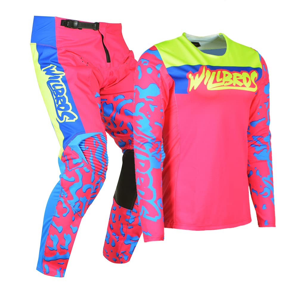 Women's Motocross Jersey & Pants Set - Breathable MX Riding Gear for Dirt Bike, BMX, ATV & Offroad Cycling - Adult Protective Riding Suit for Trail, Track & Racing Adventures