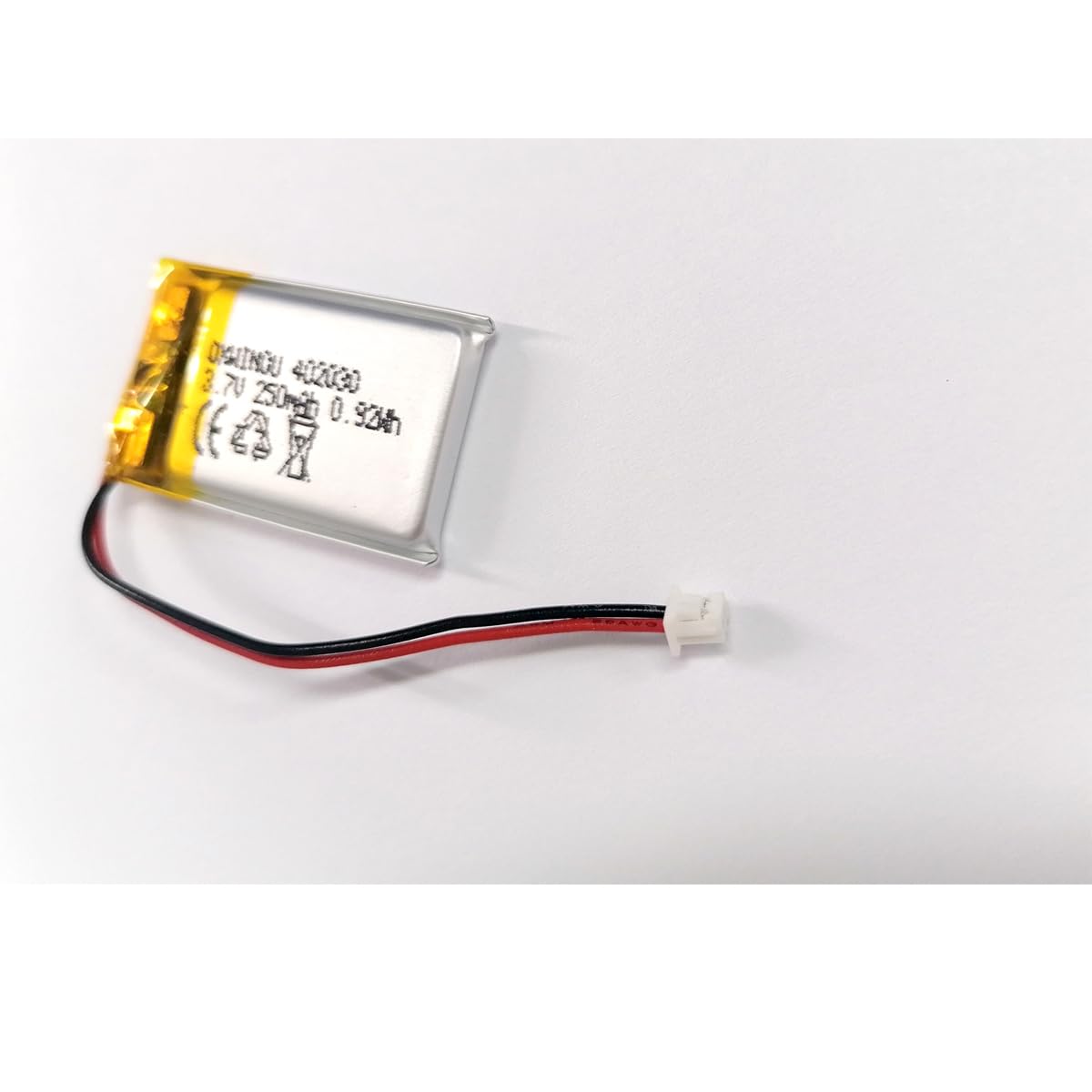 3.7V 250mAh 402030 Rechargeable LiPo Battery 2-Pack - Replacement Power for DIY Electronics, Bluetooth Headsets, Smart Watches | Long-Lasting & Compact Lithium Polymer Battery for Portable Devices, Wearables, and Small Gadgets