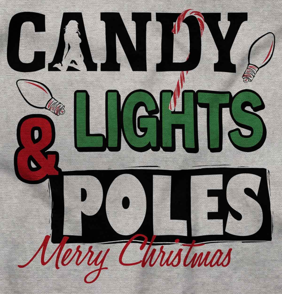 Funny Christmas Candy Lights Pole Hoodie - Men's Festive Holiday Sweatshirt for Parties & Gifts