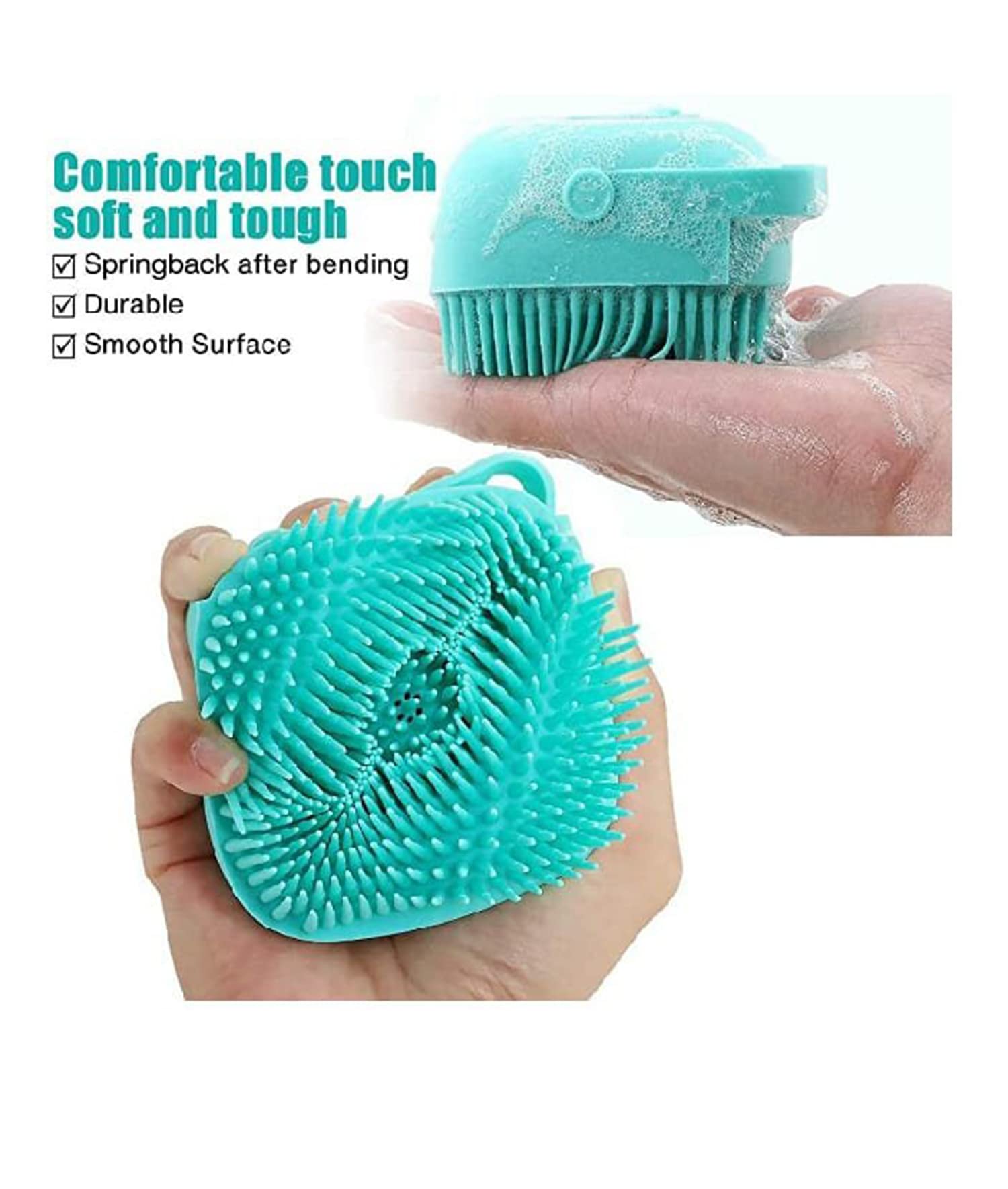 SR Silicone Body Back Scrubber - 5 Inch Pink Exfoliating Brush for Shower & Bath - Gentle Skin Cleansing & Massage Tool - Pack of 1 for Personal Hygiene & Spa Relaxation
