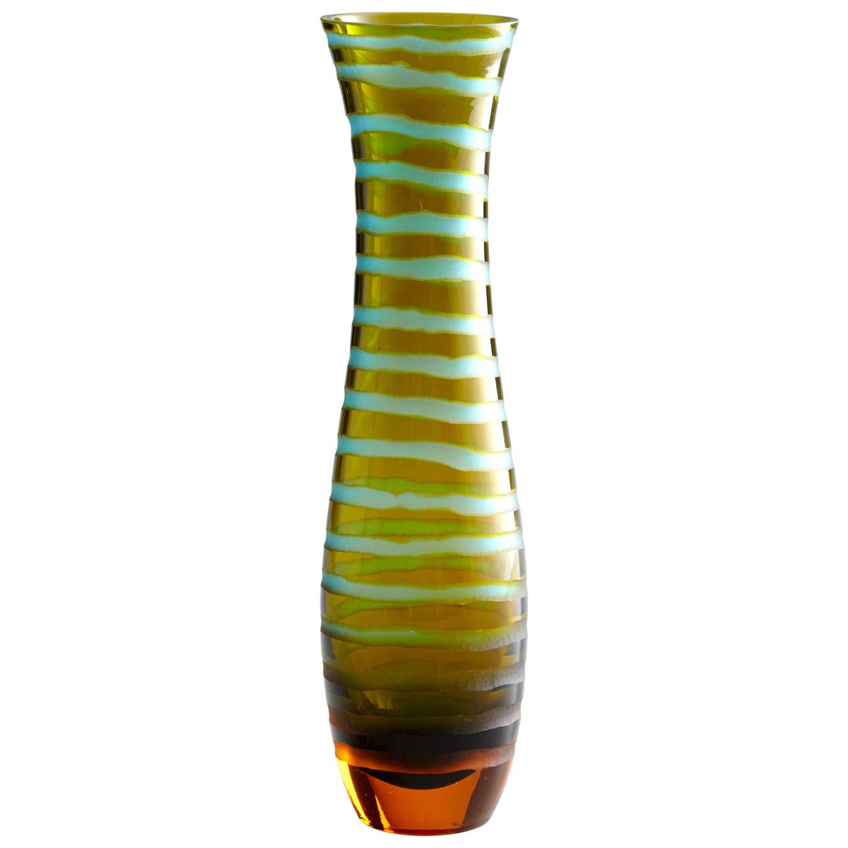 Cyan Design Blue and Orange Vases - Handcrafted Ceramic Home Decor for Living Room, Dining Table, or Wedding Centerpiece