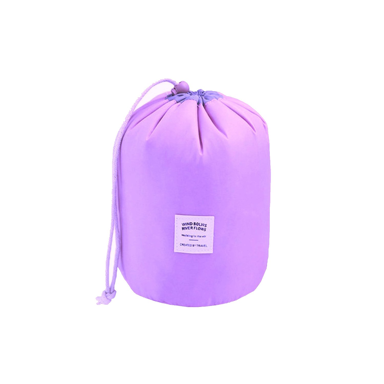 Magnusdeal 1PC River Flows Cosmetic Pouch - Barrel Shaped Travel Makeup Bag for Women, Waterproof Toiletry Organizer (Purple) | Perfect for Travel, Gym, Beach & Daily Essentials Storage