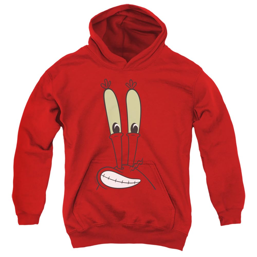 Popfunk SpongeBob Mr. Krabs Smile Face Hoodie for Kids & Youth - Boys & Girls Cartoon Character Sweatshirt | Perfect for School, Playdates & Nickelodeon Fans