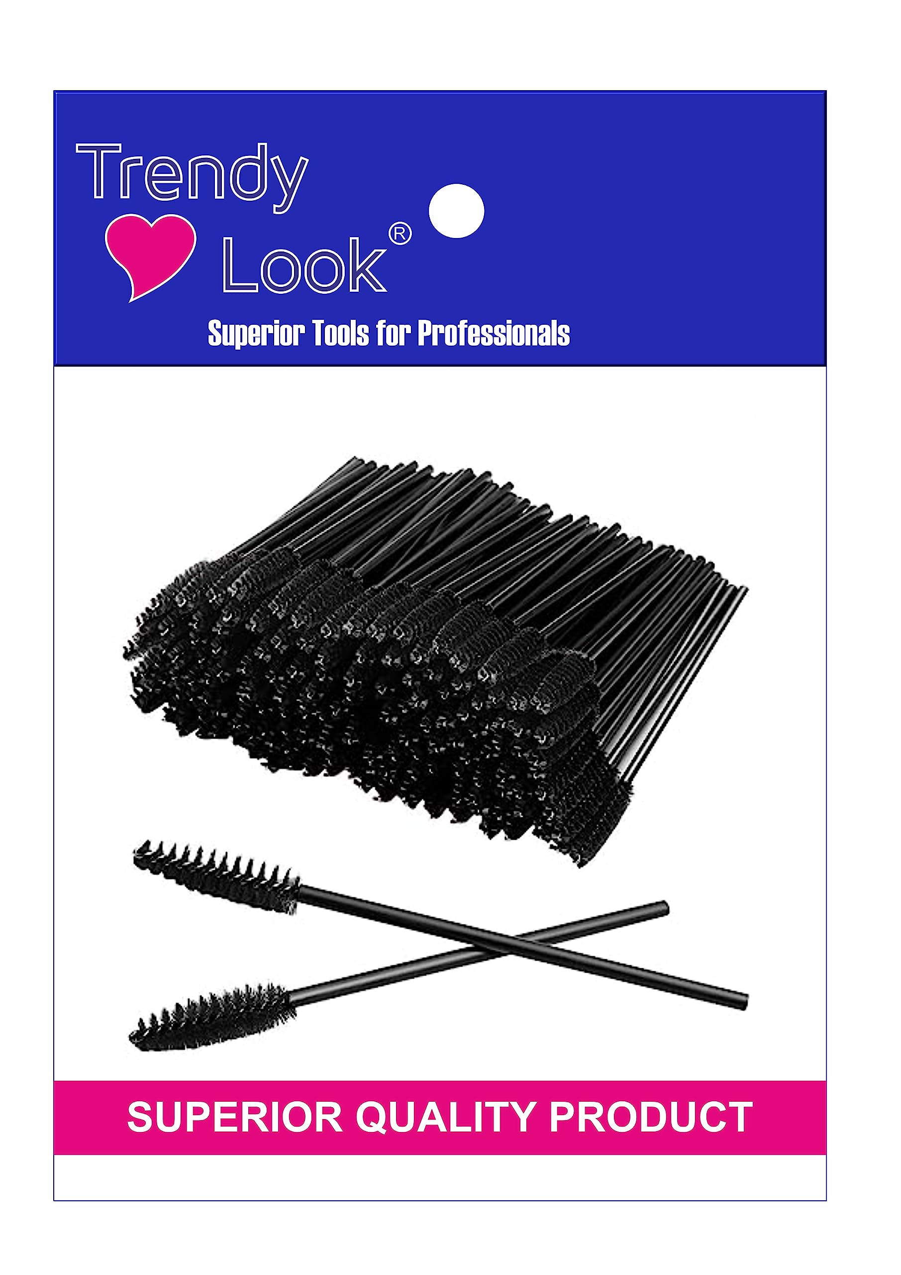 Disposable Mascara Brush 50 Pack - Hygienic & Precise Lash Applicator for Professional Salon, Home Makeup & Travel | Trendy Look Eyelash Extension Tool