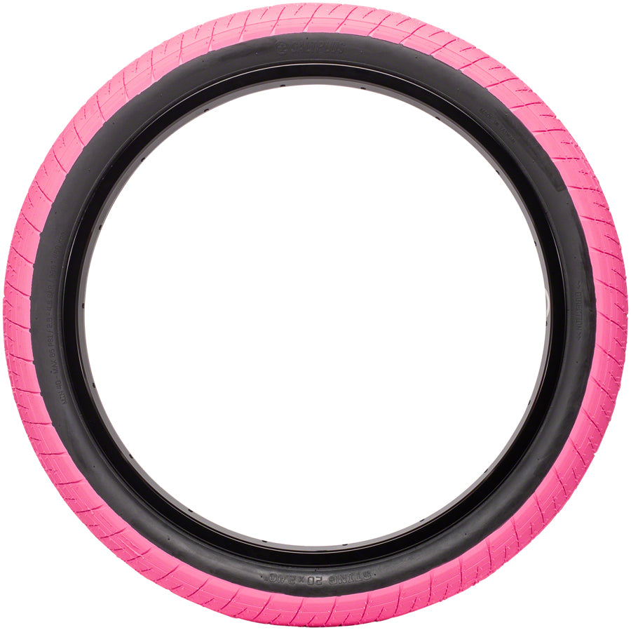 2 Pack Salt Plus Sting BMX Tires 20 x 2.4 Inch - Hot Pink Street Tread, 65 PSI (29095052216) for BMX Bikes, Dirt Jumping & Urban Riding