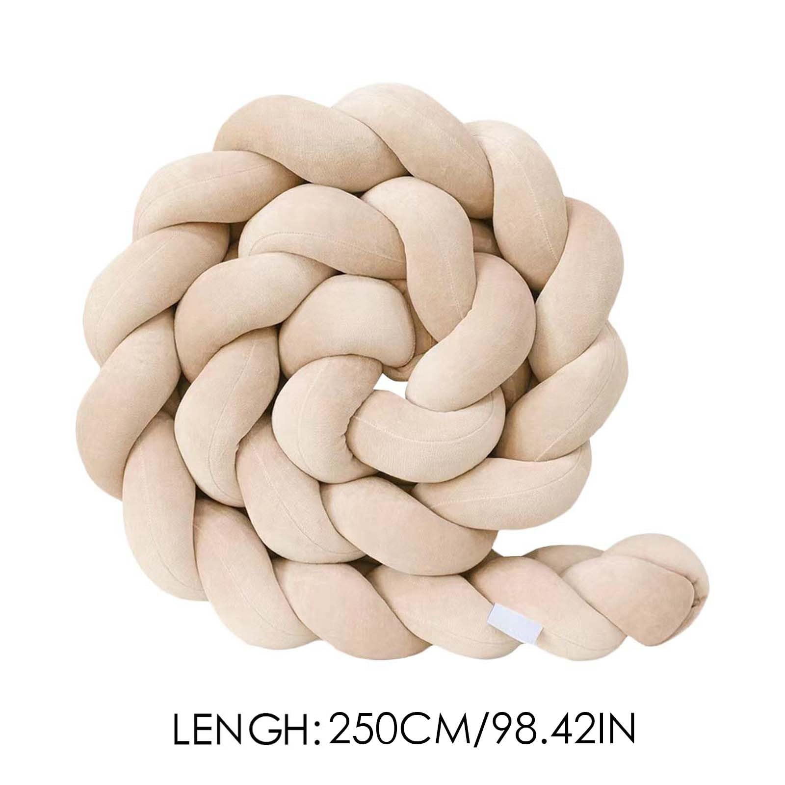 Soft Beige Baby Bedside Protector & Pillow Set - Crib Safety for Kids
