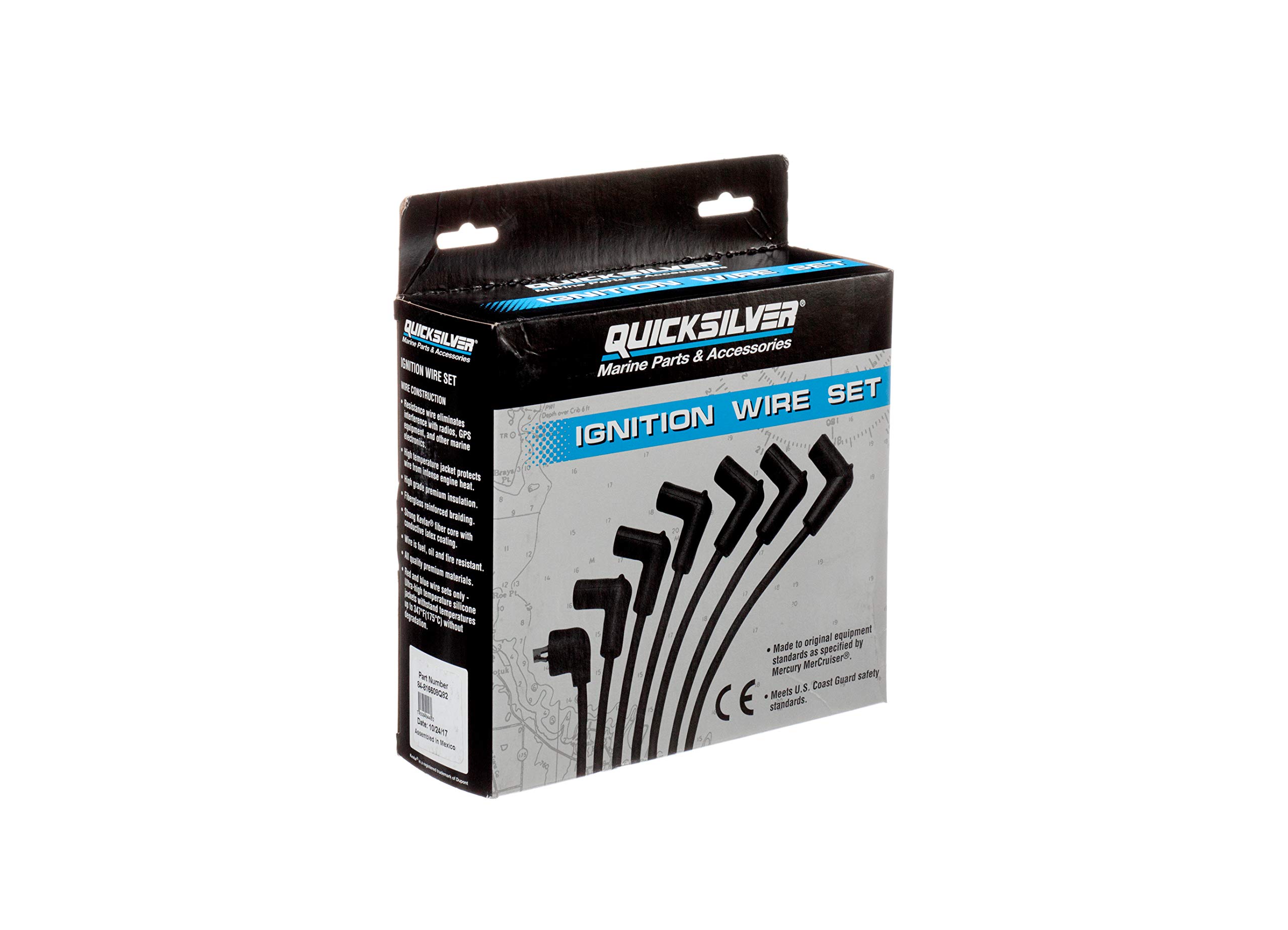 Quicksilver 816608Q82 Red High-Performance Spark Plug Wire Kit - Compatible with Marine & Automotive Engines, Ideal for Boats, Cars & Motorcycles