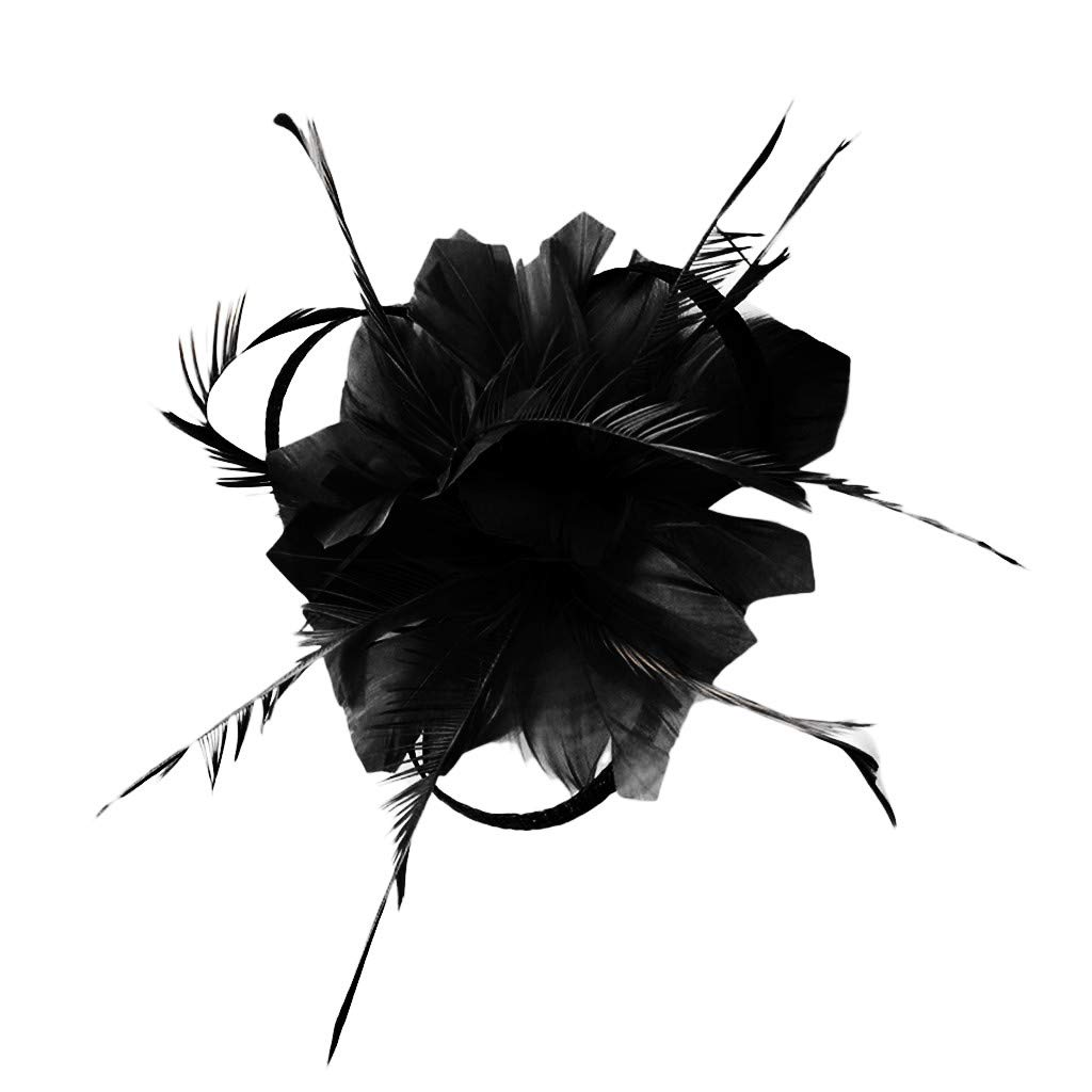 Elegant Feather Fascinators for Women - Floral Headband for Cocktail Parties, Weddings, Balls & Cosplay Costume Events | Stylish Hair Accessories for Special Occasions & Evening Wear
