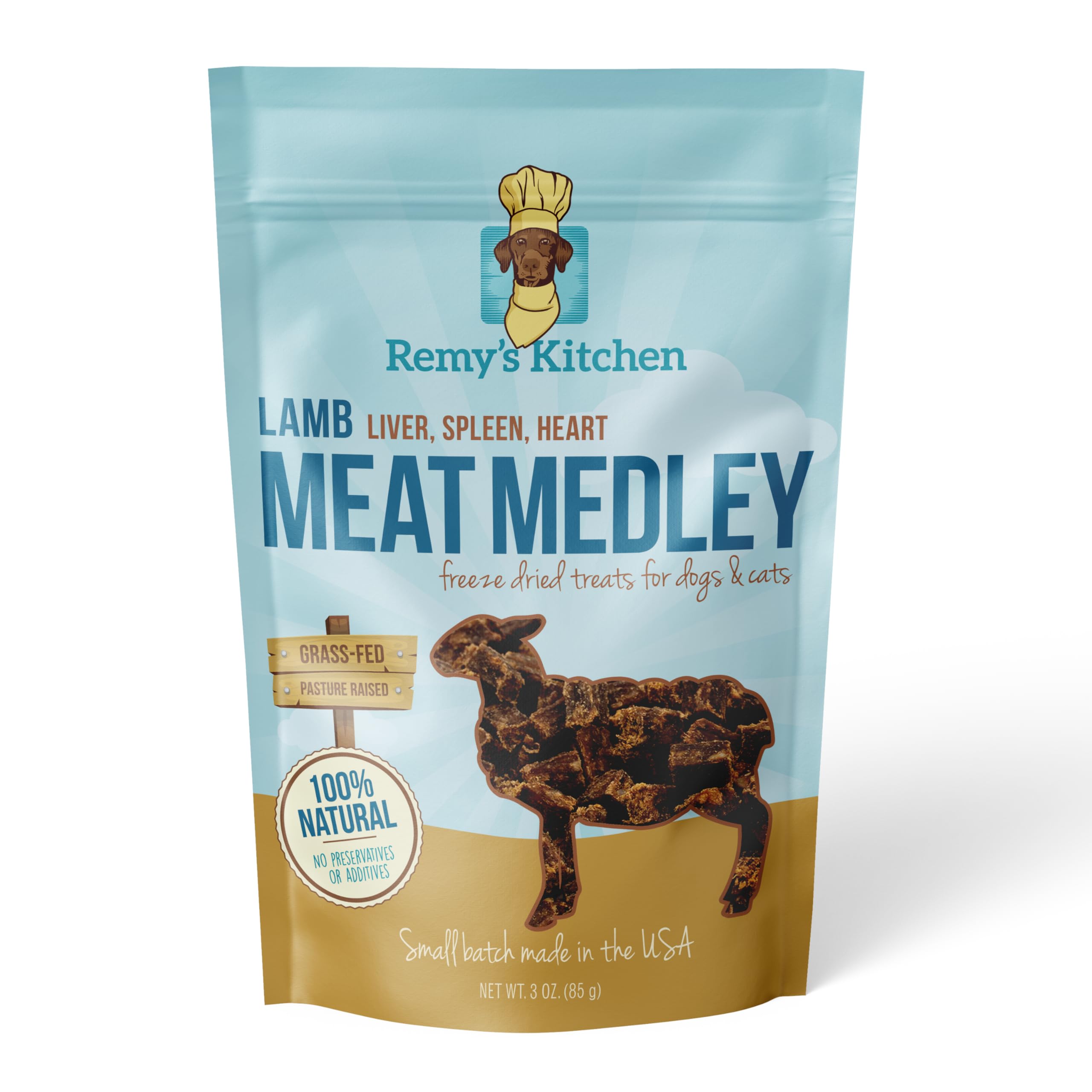 Premium Freeze-Dried Lamb Dog Treats - All Natural, Grain-Free, Human-Grade Snacks - USA Sourced, Small Batch Made - No Artificial Preservatives - 3 oz - Perfect for Training, Rewards & Sensitive Stomachs