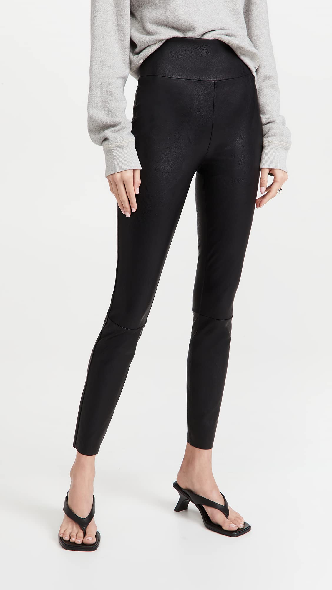 PAIGE Women's Sheena High Rise Vegan Leather Leggings - 4-Way Stretch, Comfortable & Stylish for Yoga, Workout & Everyday Wear