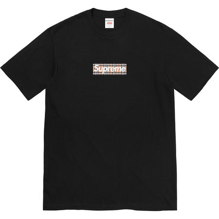 Supreme x Burberry Box Logo T-Shirt - Black | Streetwear Fashion for Men & Women | Perfect for Casual Outfits & Urban Style
