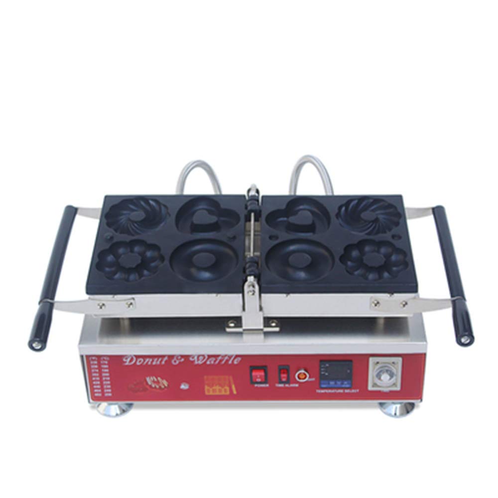 Electric Donut Maker Machine - Heart & Blossom Shaped Digital Donut Maker (220V) for Home Baking, Party Treats & Small Business Use