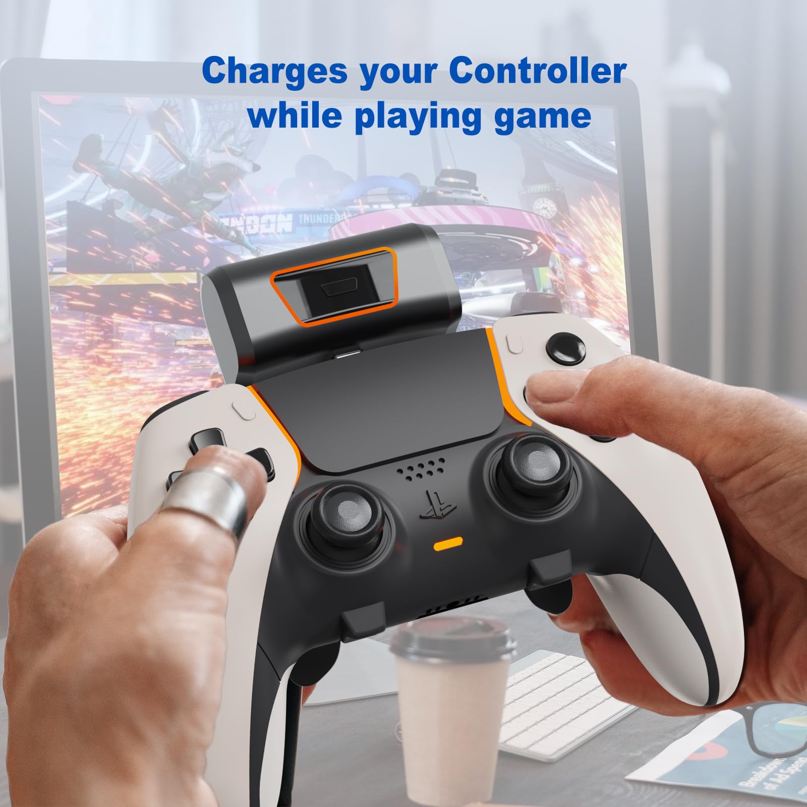 Rechargeable Battery Pack for PS5 DualSense/Edge Controller - 2000mAh with LED Indicator & USB-C Cable | Long-Lasting Gaming Power for Extended Play Sessions
