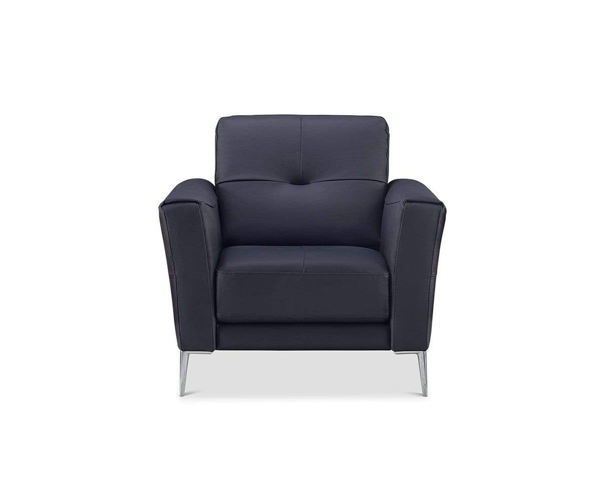 Liliana Genuine Leather Accent Chair - Modern Living Room Lounge Chair for Home Office, Reading Nook & Relaxation