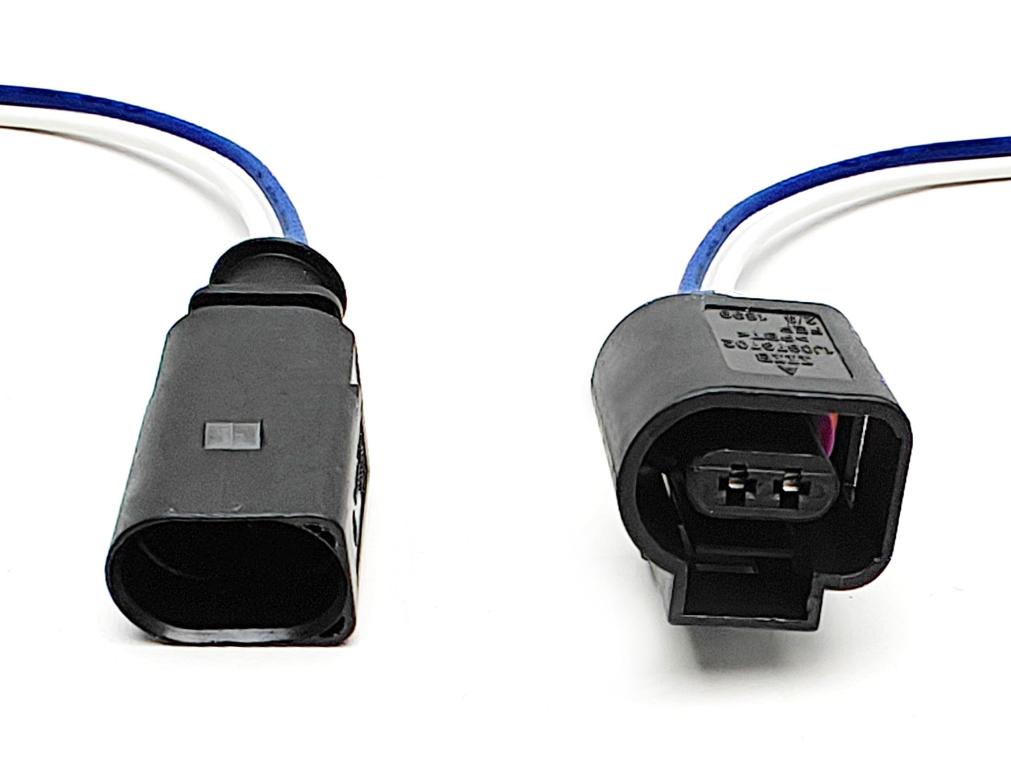 2 Way Male/Female Electrical Connectors with Pigtails - Compatible with Audi, VW, BMW, Mini Lighting Retrofit - Perfect for Car Headlight, Fog Light, and Interior LED Upgrades
