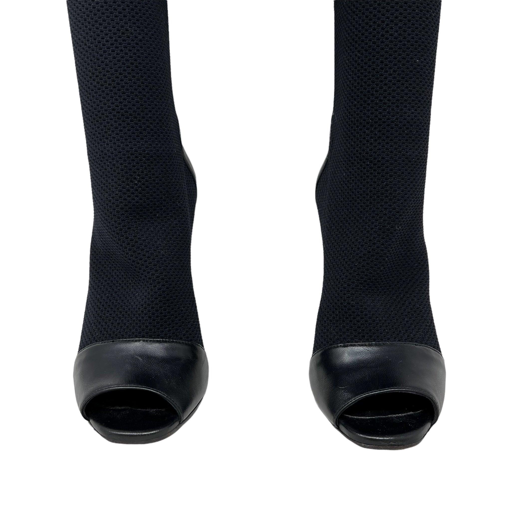 Balmain Black Over the Knee Aubane Boots Size 37 | Luxury High Heel Boots for Women | Perfect for Evening Parties & Night Out