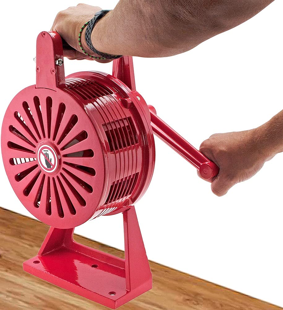 Vixen Horns VXS-1200MR Heavy Duty Hand Crank Air Raid Siren - 120dB Loud Tornado Warning Alarm with Table Mount for Emergency, Construction Sites & Storm Safety | Ideal for Fire Alerts, Disaster Preparedness & Industrial Use