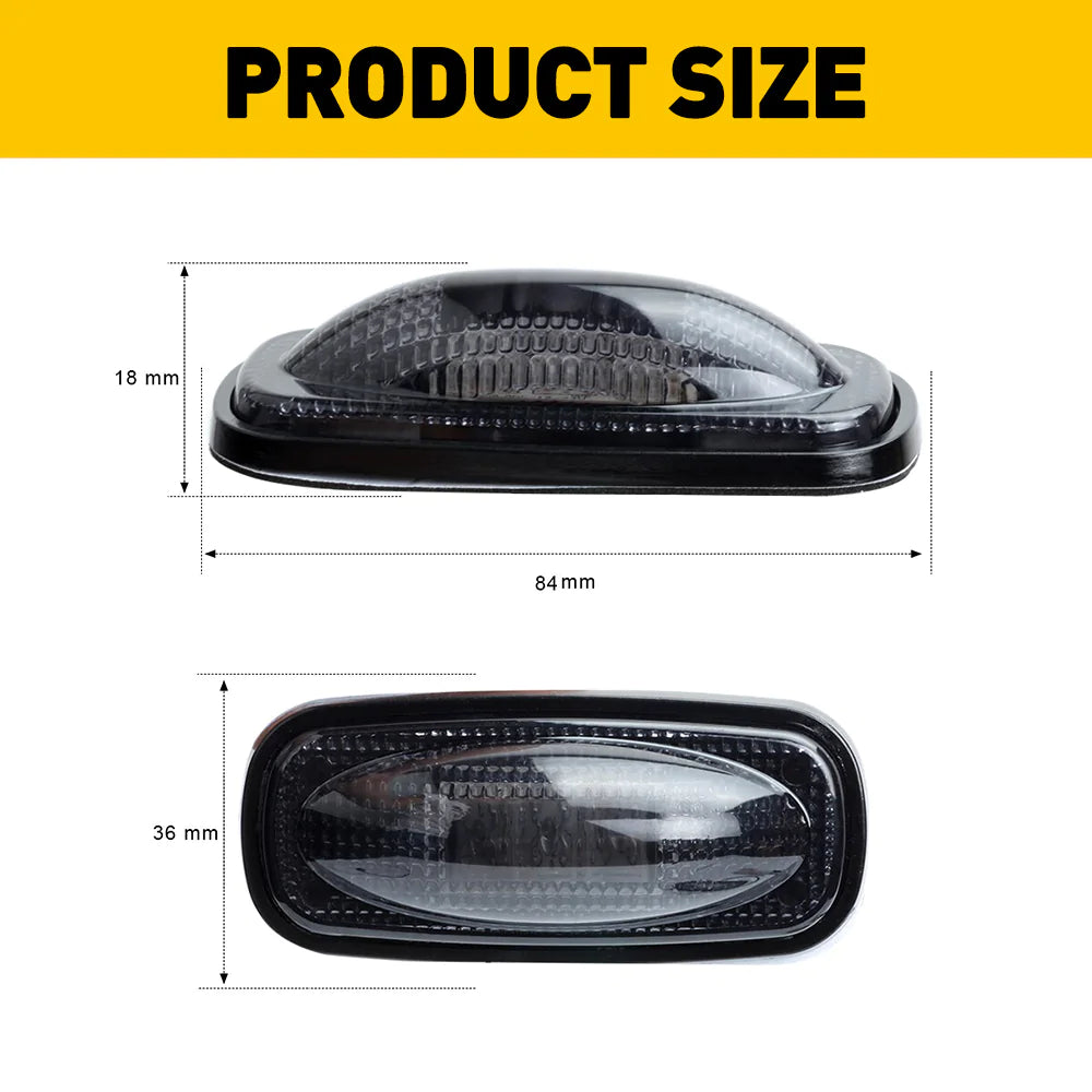 2003-2018 Dodge RAM 2500 3500 Red & Yellow LED Fender Side Marker Lights - Durable Replacement for Enhanced Visibility & Safety in Low Light Conditions