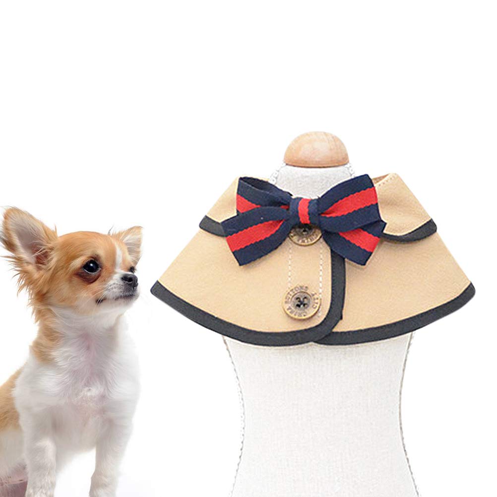 1PC Custom Cotton Dog Cape Costume - Small Puppy Collar Vest & Cat Cloak for Service Dogs | Cute Retro Pet Bandana & Handkerchief for Halloween, Christmas & Photo Shoots