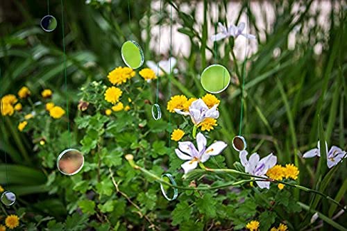 Handmade Whimsical Dancing Garden Mirror Suncatcher - Unique Hanging Disc Artisan Gift for Valentine's Day, Mother's Birthday & Spring Holidays - Perfect for Home Decor, Garden Ornament and Special Occasion Presents