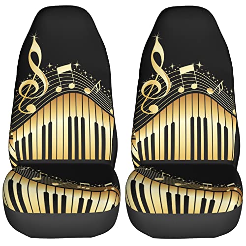 Golden Music Notes Piano