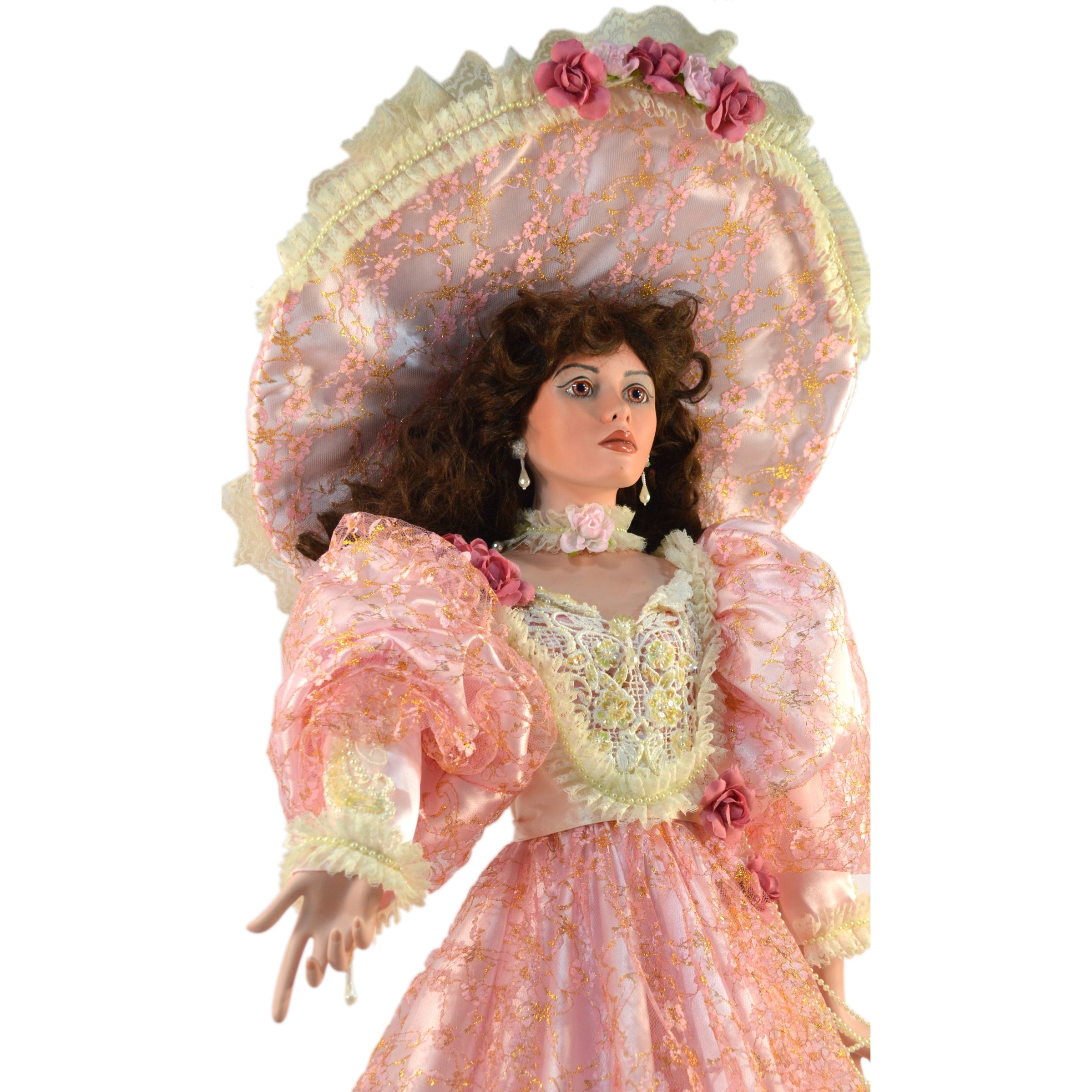 Limited Edition RUSTIE 42 Porcelain Doll Shenandoah in Pink Dress #207/2000 - Rare Collectible for Display & Gift Giving