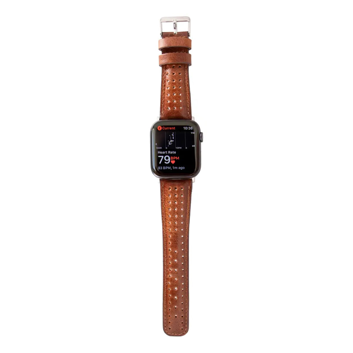 Premium Dark Brown Leather Rally Strap for Apple Watch - Durable & Stylish Replacement Band for Work, Gym & Everyday Wear