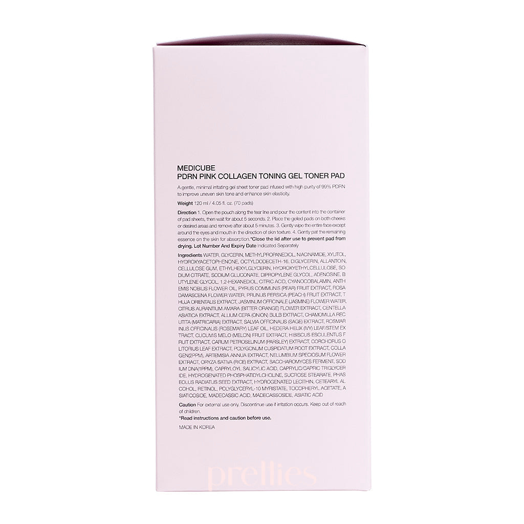Medicube PDRN Pink Collagen Toning Gel Toner Pad 70pcs - Hydrating & Brightening Facial Treatment for Glowing Skin | Perfect for Daily Skincare Routine & Travel Essentials