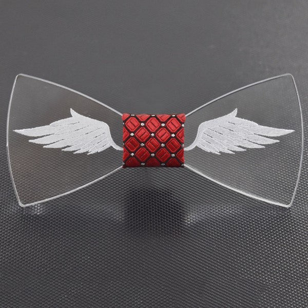 Red Acrylic Bow Tie for Men - Elegant & Durable Formal Accessory for Weddings, Parties & Special Occasions