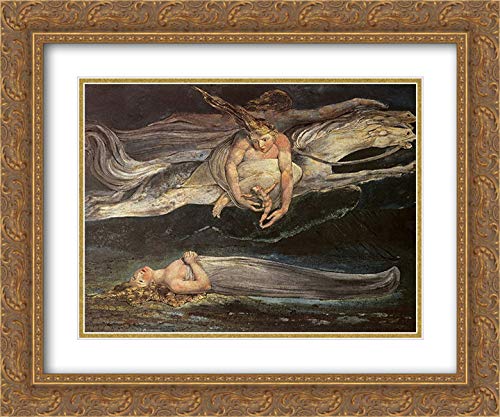 William Blake 17x15 Gold Ornate Framed Double Matted Museum Art Print - Divine Comedy: Pity 19th Century Artwork - Perfect for Home Decor, Office & Gallery Wall Display