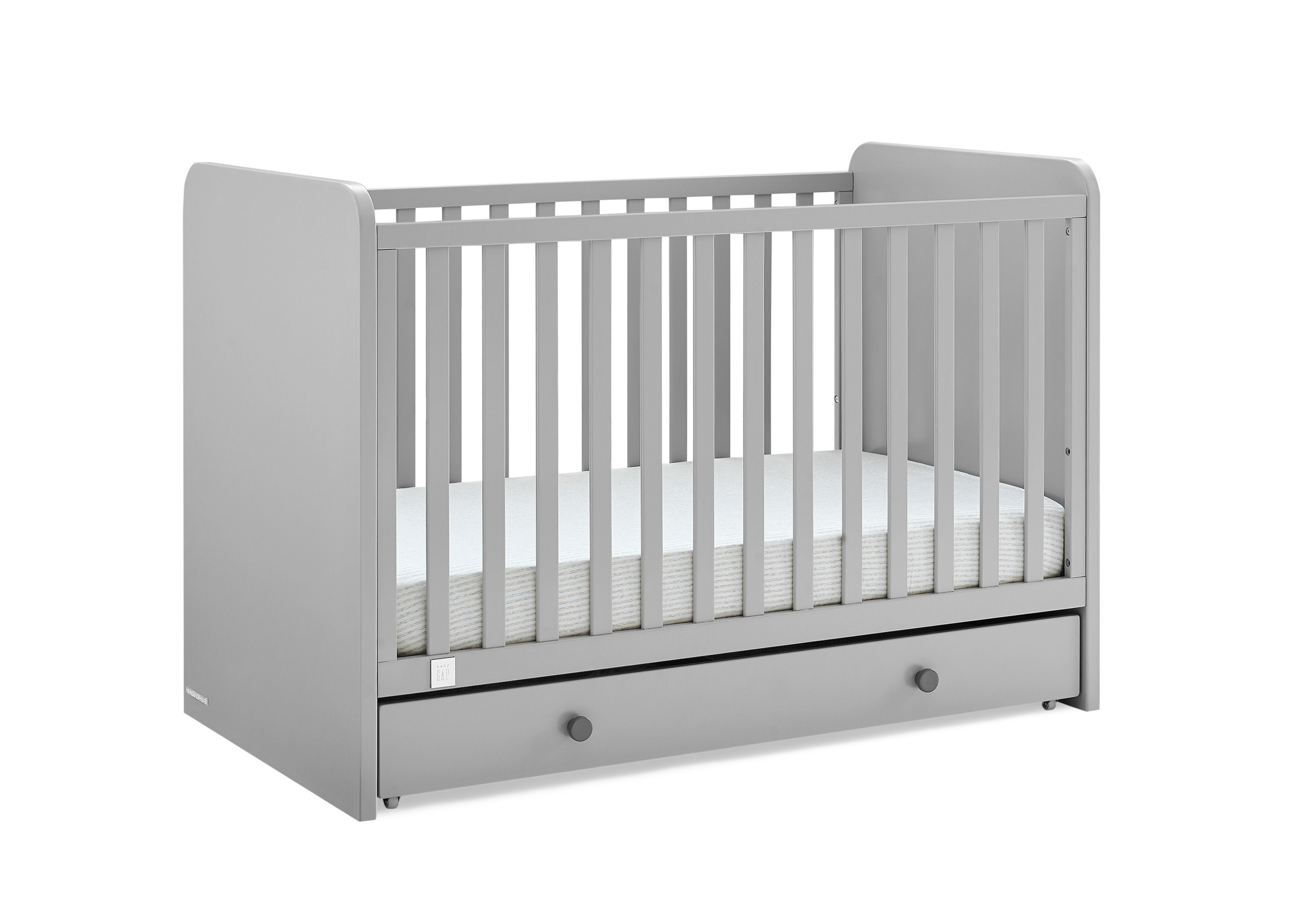 BabyGap Graham 4-in-1 Convertible Crib with Storage Drawer - Nursery Furniture for Newborns to Toddlers - Perfect for Small Spaces & Modern Nurseries